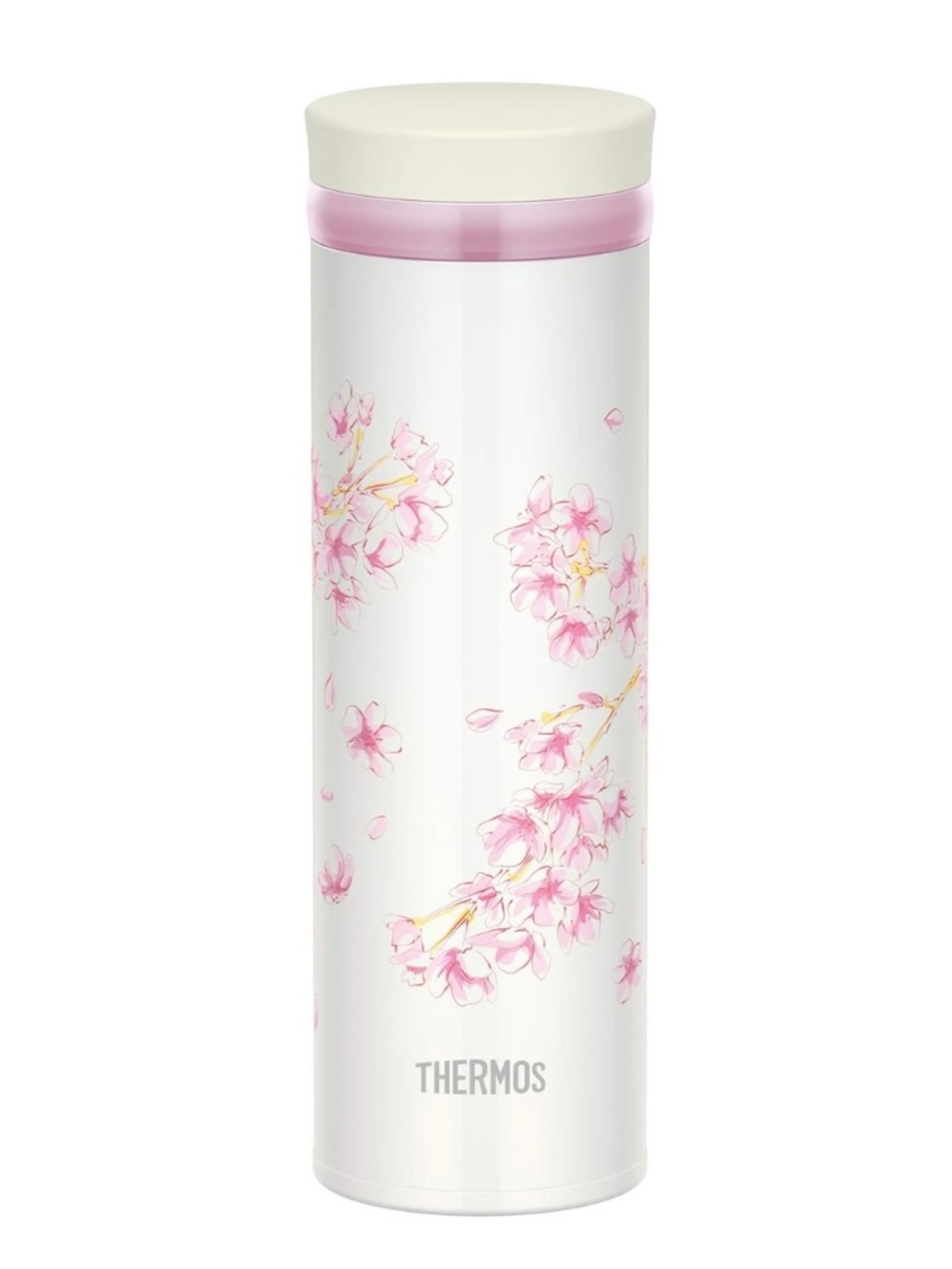 Thermos Hanazakura Insulated Water Bottle White/Pink Floral